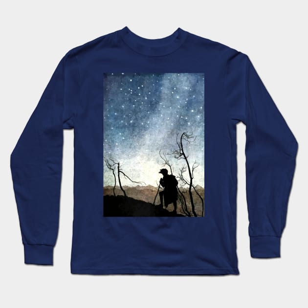 The Night Sky - Arthur Rackham Long Sleeve T-Shirt by forgottenbeauty